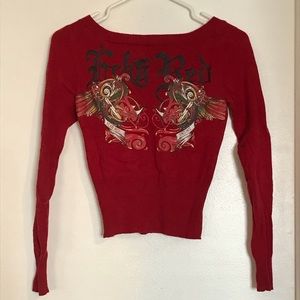 ECHO RED long sleeve sweater, SM